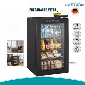 Severin REFRIGERATEUR VITRE, Long. 48 cm/Haut. 85 cm, 95 litres soit 33 bouteilles de 75 cl