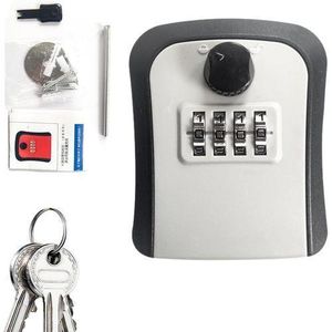 Boîte à Clés Sécurisée Murale avec Code 4 Chiffres – Coffre à Clés Anti-Vol Étanche pour Maison, Airbnb, Bureau et Garage – Boîtier de Rangement à Combinaison Réinitialisable pour Clés, Cartes d’Accès et Voiture – Usage Extérieur & Intérieur