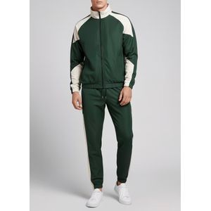 Nouvelle collection printemps-automne : Ensemble décontracté deux pièces pour homme, grande taille, cardigan et pantalon contrastant, idéal pour les activités sportives en extérieur