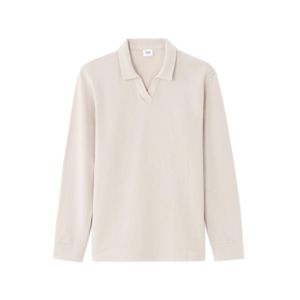 Celio Polo piqué regular manches longues 100% coton - GREY SILVER
