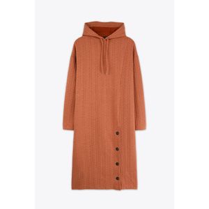 Marwa فستان طويل بغطاء رأس من النحاس