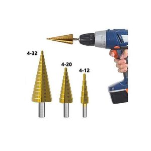 Lot de 3 3 mèches étagées HSS 4 4 - 12mm - 4 4