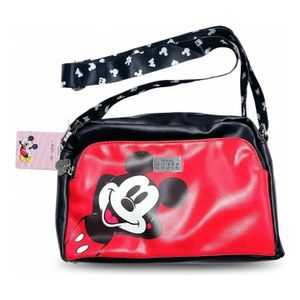 Disney Sac Bandoulière Enfant Mickey Mouse - Design Iconique - Pour Filles et Garçons - Rouge et Noir