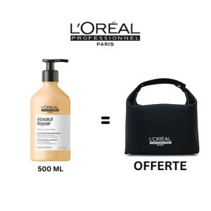 L'Oréal Professionnel Serie Expert - Absolut Repair - Shampoing Professionnel Réparateur Restructurant Instantané Pour Cheveux Secs Et Abîmés - 500ml + Trousse Offerte