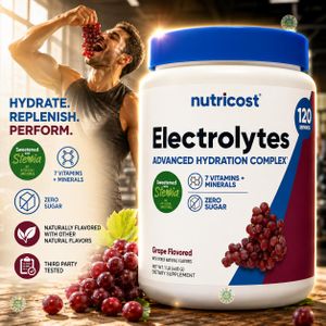 Nutricost Electrolytes, Advanced Hydration Complex, Grape, 1 lb (468 g)
