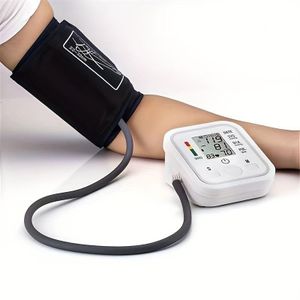 Tensiomètre Électronique au Bras, Appareil de Mesure de Pression Artérielle, Écran LCD Digital, Mesure du Pouls, Brassard Ajustable, USB