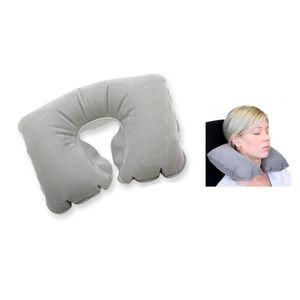 وسادة مريحة للرقبة قابلة للنفخ على شكل حرف U للسفر والتخييم في الهواء الطلق