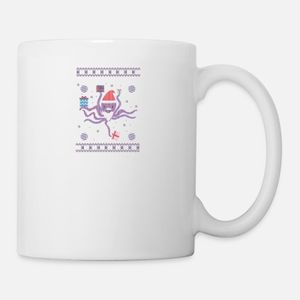 Holiday Ugly Christmas Sweater OCTOPUS CHRISTMAS Mug, Haut Qualité , كأس ,كوب مخصص ,هدية عيد ميلاد