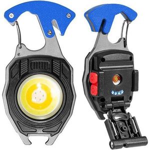 Lampe de Poche Rechargeable avec Porte-Clés et Briquet Intégré