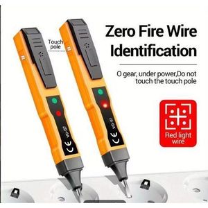 Stylo Testeur de Tension Sans Contact 90-1000V AC – Détecteur de Courant Électrique Inductif avec Alarme LED et Sonore