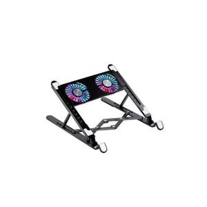 Support pc portable en plastique avec 2 ventilateurs et câble