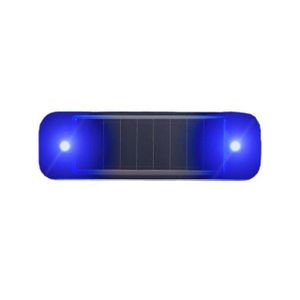 Lot 2 Pièces Lampes LED Clignotantes Solaire pour Véhicule Moto Signalisation Haute Visibilité