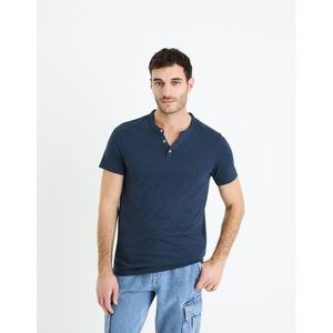 Celio T-shirt col henley coton mélangé