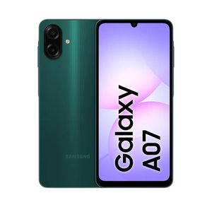 Samsung جالاكسي A07 – 6.7 بوصة – 64 جيجابايت – 4 جيجابايت رام – Helio G99 – بطارية 5000 مللي أمبير/25 واط – 50 ميجابكسل – أخضر