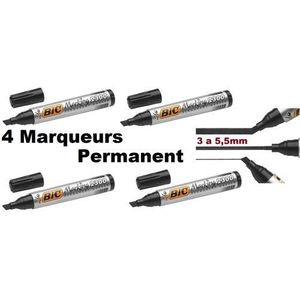 Marqueur Permanent Bic rouge - Marking 2300 biseau - pas cher