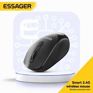 ESSAGER Souris Sans Fil 2.4G Compacte avec Récepteur USB – Souris Ergonomique pour PC, Laptop et Bureau