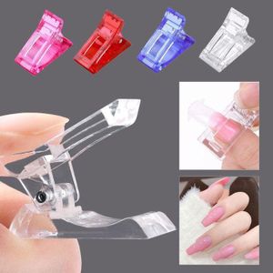 10 pinces de fixation pour faux ongles couleur aléatoire