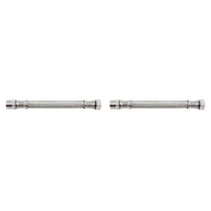 Tuyau Flexible - Acier Inoxydable tressé - Raccordement Eau - 1/2M1/2F40 - Lot de 2
