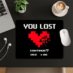 1 pièce Tapis de souris de jeu antidérapant de petite taille style pixel art, tapis de bureau pour ordinateur, tapis de souris pour clavier mécanique, tapis de souris de jeu antidérapant en caoutchouc, disponible en tailles et, un cadeau de vacances ess