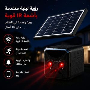 Caméra de Surveillance Solaire Mini 4G Full HD 1080P