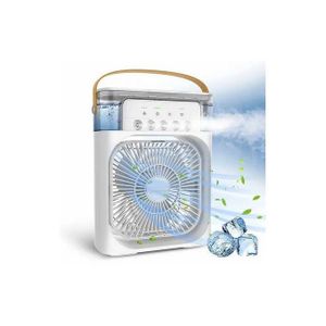 3/1 Climatiseur portable, petit refroidisseur d'air, veilleuses LED, ventilateur humidificateur