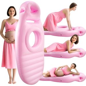 Coussin de grossesse gonflable avec ouverture pour le ventre et la tête, Matelas gonflable intégral pour la grossesse, idéal pour dormir sur le ventre, soulager les douleurs dorsales et les douleurs de la symphyse pubienne, Confortable.