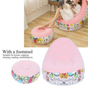 Détendez-vous en confort : Combo chic de chaise gonflable avec repose-pieds