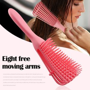 2PCS Peigne Dent Large Brosse Cheveux Bouclés pour Hommes Femmes