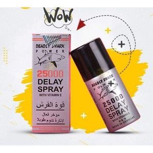 SPRAY SHARK POWER 25000 Spray Control pour Homme, Spray retardateur de qualité supérieure, Spray à durée avancée, Spray pour l'Erection, Prévenir l'éjaculation précoce, énergie MAX, Puissance MAX, Offres Spéciales