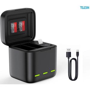 Chargeur de 3 batterie et rangement cartes SD S0-BCG-10-TGP pour GoPro Hero 13