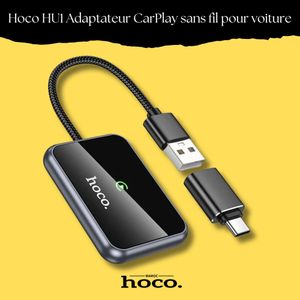 Hoco HOC0 HU1 Adaptateur CarPlay sans fil pour voiture 
