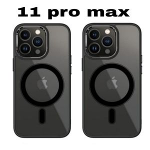 2 pochette iPhone 11 pro max silicone transparent Meilleur Qualité Black Et Black