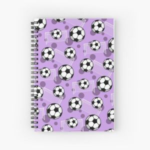 Soccer Ball and Goal Purple Pattern - Purple Soccer Spiral Notebook Bloc note