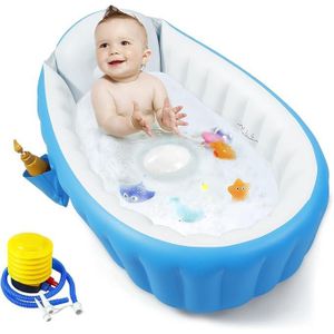 Baignoire Bébé Gonflable avec Pompe à Air Idéale pour la Maison et les Déplacements