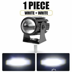 1 pièce mini phare LED pour moto, projecteur feux route/croisement et antibrouillard pour SUV et quad