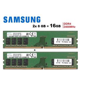 Samsung Mémoire RAM 16 GB (2x8 Go) PC4 DDR4-2400T-U 1RX8 pour pc bureau