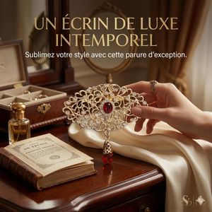 Broche Femme Élégante avec Strass et Cristal – Accessoire de Luxe Ajouré, Idéal Fêtes, Soirées et Cadeau
