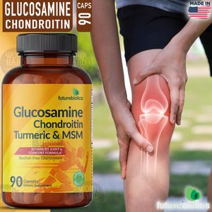 FutureBiotics Glucosamine Chondroitin Turmeric & MSM Advanced Joint Formula, Favorise la santé et la mobilité des articulations 90 Capsules