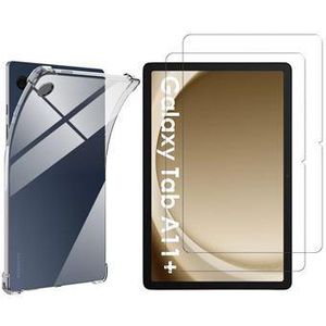 Cover étui pochette coque arrière transparente angle renforce pour Samsung TAb A11 PLUS avec Antichoc verre trempe