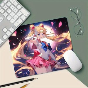 Tapette de Souris S-Sailor Moons Belle Lune, Base Antidérapante, Idéal pour Bureau, Étude et Jeu, Portable et Durable, Tapis de Bureau