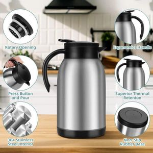 Carafe à café thermique Carafe à café isolée sous vide en acier inoxydable 1 L