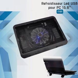 Generic Refroidisseur Du PC Portable - Ventilateur - Air - Style - LED Bleu  - Noir à prix pas cher