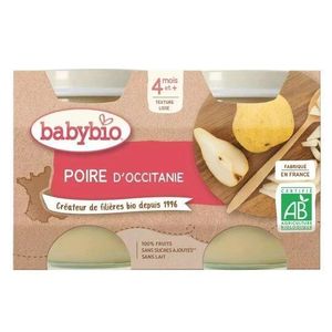 babybio Poire de Provence 2x130g – Dès 4 mois