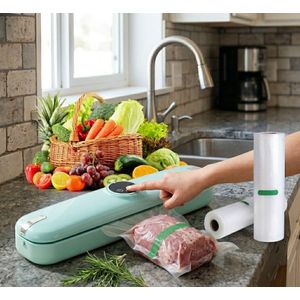  Machine de scellage sous Vide pour Conserver Les Aliments + Rouleau plastique sous vide pour machine vacuum sealer 5m/20cm pour cuisine, hôtel, restaurant.
