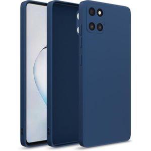 غطاء من السيليكون السائل لجهاز Samsung A81 / Note 10 Lite / M60s: أزرق