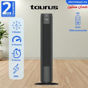 Taurus Ventilateur Colonne New Babel Digital, 45 W, 4 vitesses, 3 Modes, minuterie  jusqu’à 9h avec télécommande