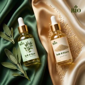 Bio Huile de sauge 50 ml et Huile de sesame 50 ml organic pour sublimer les cheveux