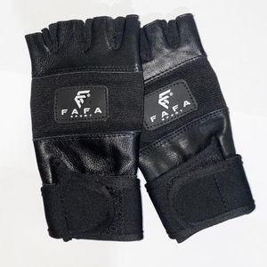 FAFA SPORT Gants d'haltérophilie en cuir FAFA avec sangles de poignet intégrées