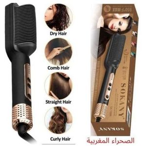 Sokany Lisseur de cheveux à ions négatifs qui ne dommage pas les cheveux, fer à friser électrique double usage pour cheveux bouclés, soin capillaire à domicile transfrontalier