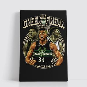 Asian Planet Tableau NBA sur Toile – Affiche Murale 25x40 cm avec Equipes et Joueurs Legendaires du Basket 254